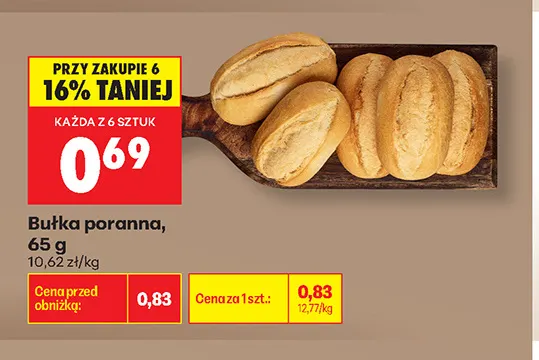 Bułka poranna promocja w Biedronka