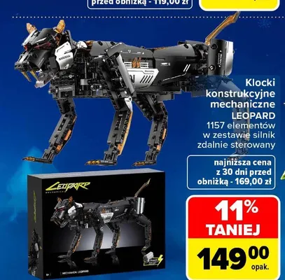 Klocki konstrukcyjne mechaniczne Leopard promocja w Carrefour