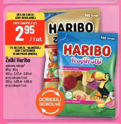 Żelki Haribo Tropifrutti promocja w POLOmarket