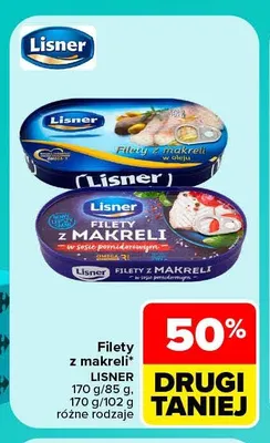 Filety z makreli Lisner w oleju promocja w Carrefour