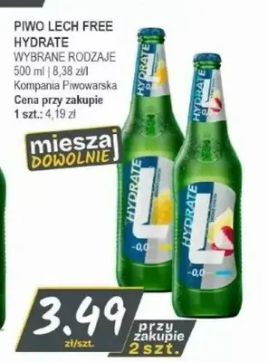 Piwo bezalkoholowe Lech Free Hydrate Lychee i Cytryna 0,0% promocja w Słoneczko