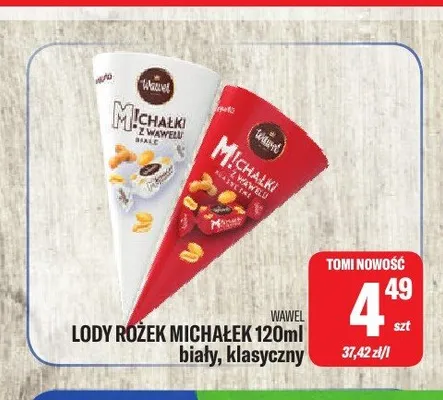 Lody rożek Michałek klasyczny promocja w Tomi Markt