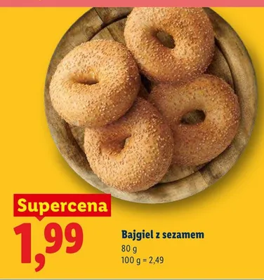 Bajgiel z sezamem promocja w Lidl