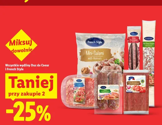 Wędliny Duc de Coeur i French Style promocja w Lidl