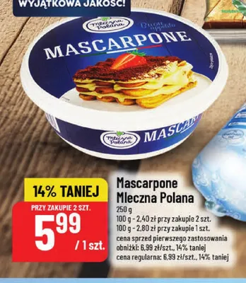 Mascarpone Mleczna Polana promocja w POLOmarket