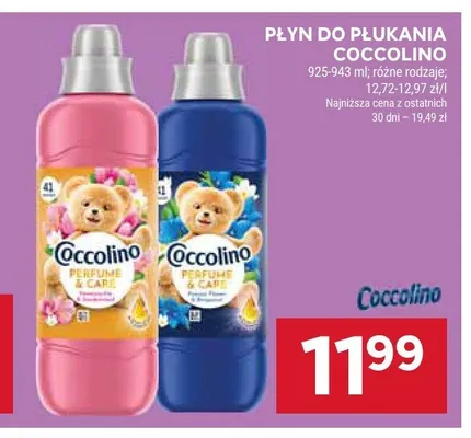 Płyn do płukania Coccolino Perfume & Care niebieski promocja w Stokrotka
