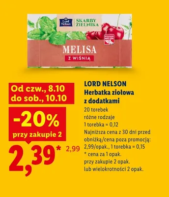 Herbatka ziołowa z dodatkami Lord Nelson promocja w Lidl
