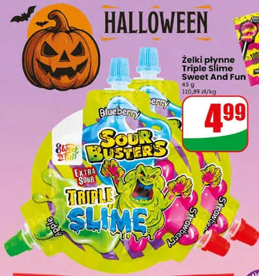 Żelki płynne Triple Slime Sweet And Fun promocja w Dino