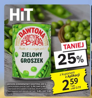 Groszek konserwowy Dawtona promocja w Selgros