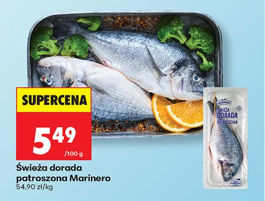 Świeża dorada patroszona Marinero promocja w Biedronka