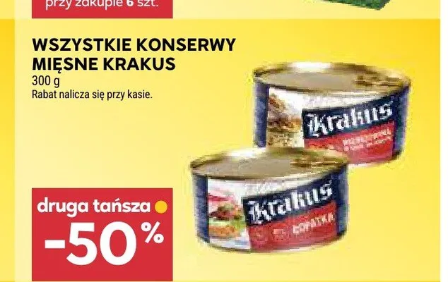Konserwy mięsne Krakus promocja w Stokrotka