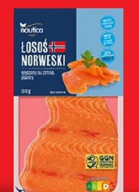 Łosoś Norweski wędzony na zimno w plastrach Nautica promocja w Lidl