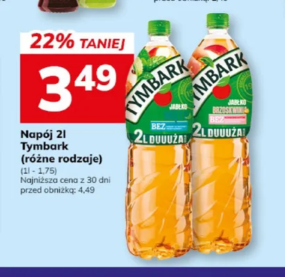 Napój Tymbark Jabłko Brzoskwinia promocja w Hitpol