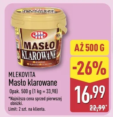 Masło klarowane promocja w Aldi