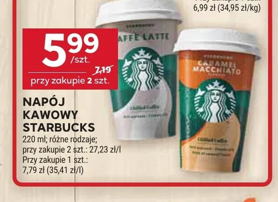Napój kawowy Starbucks promocja w Stokrotka