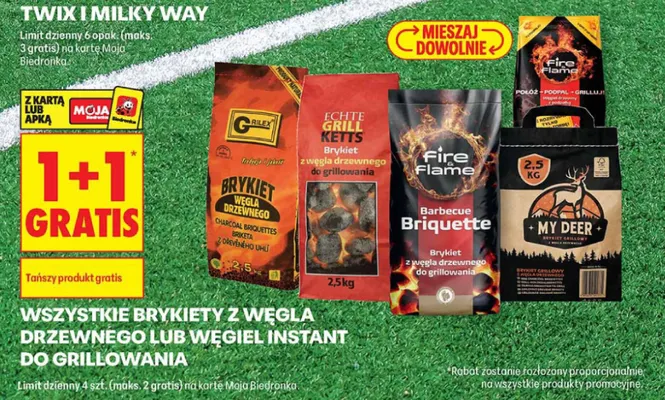 Węgiel drzewny z podpałką Fire Flame promocja w Biedronka