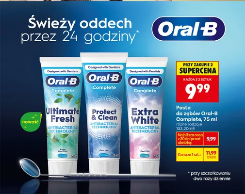 Pasta do zębów Complete, różne rodzaje promocja w Biedronka