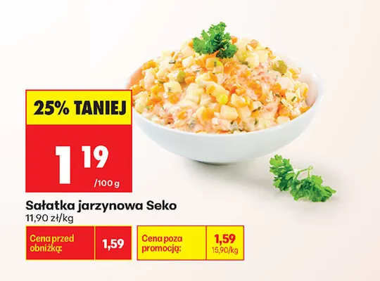 Sałatka jarzynowa Seko promocja w Biedronka