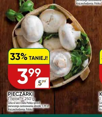 Pieczarki polskie promocja w Chata Polska
