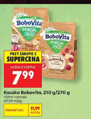 Kaszka mleczna BoboVita Porcja Zbóż 7 zbóż zbożowo-jaglana promocja w Biedronka