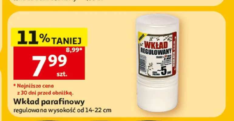 Wkład parafinowy regulowany 14-22 cm promocja w Auchan
