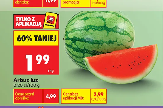 Arbuz luz promocja w Biedronka