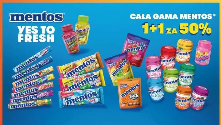 Cała gama Mentos promocja w Carrefour Market