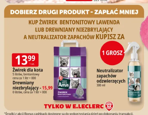 Neutralizator zapachów odzwierzęcych Tous Mes Amis promocja w Leclerc