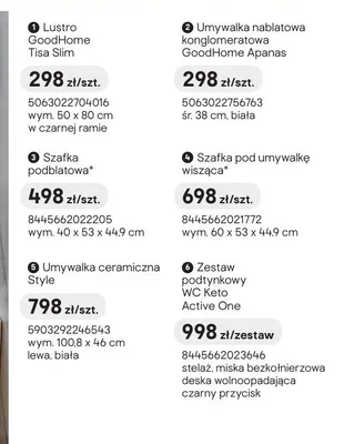 Lustro GoodHome Tisa Slim promocja w Castorama