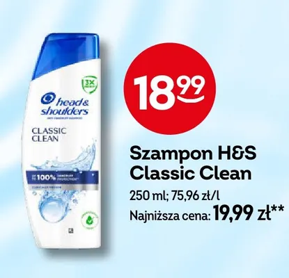 Szampon H & S Classic Clean promocja w Żabka
