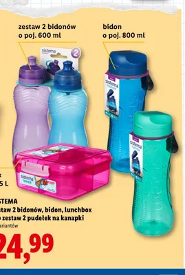 Zestaw 2 pudełek na kanapki Sistema promocja w Lidl