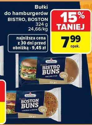 Bułki do hamburgerów bistro, boston promocja w Carrefour Market