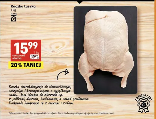 Kaczka tuszka promocja w Delikatesy Centrum