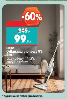 Odkurzacz pionowy V1 Enchen 2 w 1 przewodowy 14 kPa biały promocja w Biedronka Home