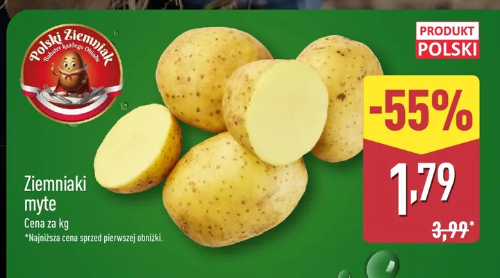 Ziemniaki myte promocja w Aldi