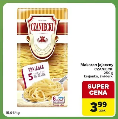 Makaron jajeczny Czaniecki Krajanka promocja w Carrefour Express