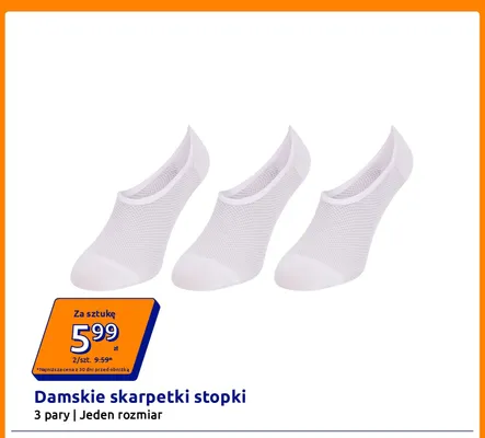 Damskie skarpetki stopki promocja w Action