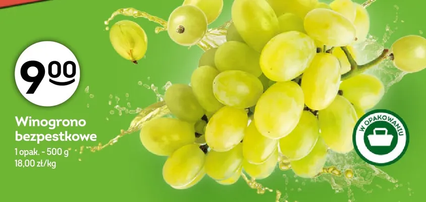 Winogrono bezpestkowe promocja w Żabka