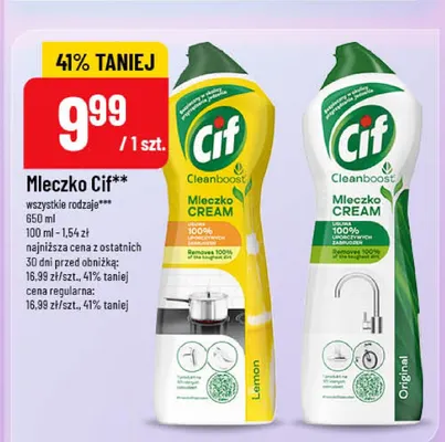 Mleczko Cif Original promocja w POLOmarket