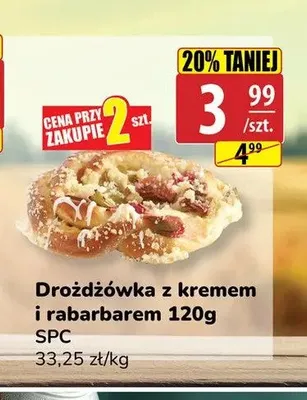 Drożdżówka z kremem i rabarbarem SPC promocja w API Market