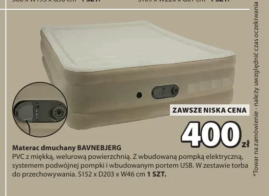 Materac dmuchany Bavnebjerg promocja w Jysk
