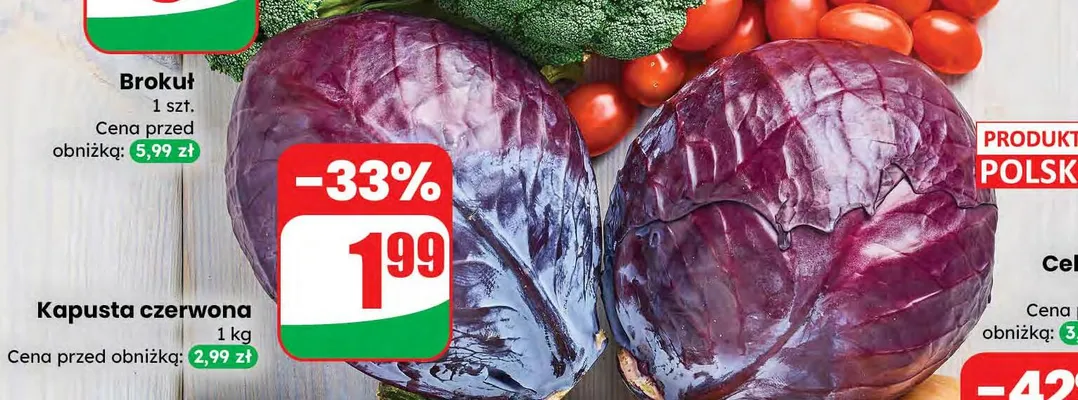 Kapusta czerwona promocja w Dino