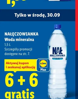 Woda mineralna Nałęczowianka promocja w Lidl