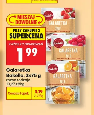 Galaretka o smaku pomarańczowym Bakello 2-pak promocja w Biedronka
