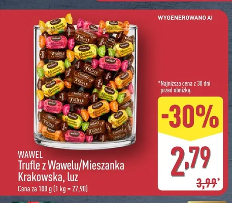 Trufle z Wawelu luz promocja w Aldi