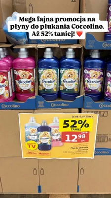 Płyn do płukania Coccolino Perfume & Care Waterlily & Grapefruit promocja w Auchan