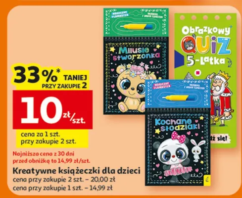 Kreatywne książeczki dla dzieci promocja w Auchan
