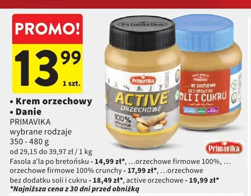 Krem orzechowy promocja w Intermarche