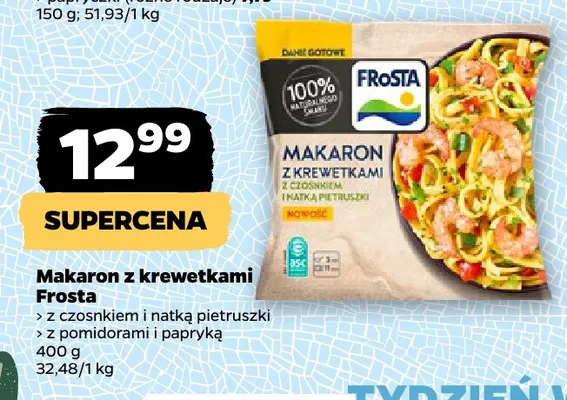 Makaron z krewetkami z pomidorami i papryką Frosta promocja w Netto