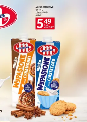 Mleko UHT smakowe Wypasione cynamonki Mlekovita promocja w Selgros